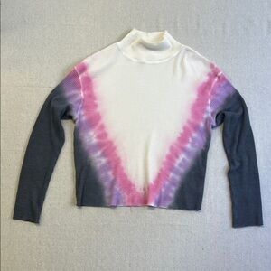 T.La Pink and Purple Tie-Dye Long Sleeve Top
